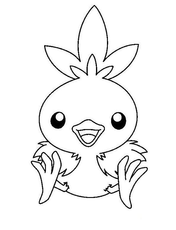 coloriage pokemon poussifeu